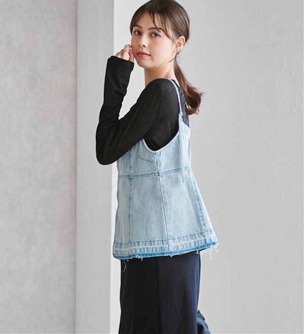 RANAN（ラナン）の「デニム素材キャミビスチェ（タンクトップ・キャミソール）」｜詳細画像