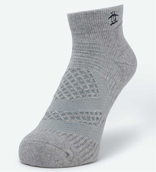「＜マンシングウェア＞ショート丈Ｌ型ソックス（メンズ靴下・タイツ）」｜グレー