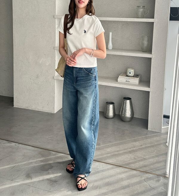 GeeRA（ジーラ）の「【ＵＳ．ＰＯＬＯ．ＡＳＳＮ】汗染み防止ミニＴシャツ（Tシャツ）」｜詳細画像