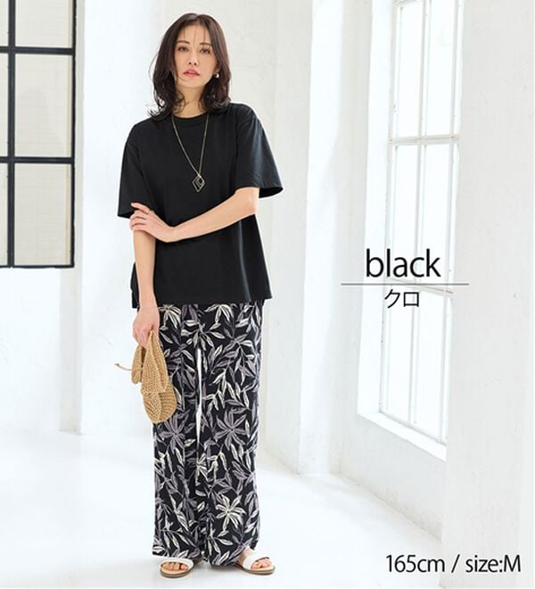 BELLUNA（ベルーナ）の「【汗ジミ対策◎】＜エアリーアイスコットン＞オーバーサイズＴシャツ【選べる袖丈】（カットソー）」｜詳細画像