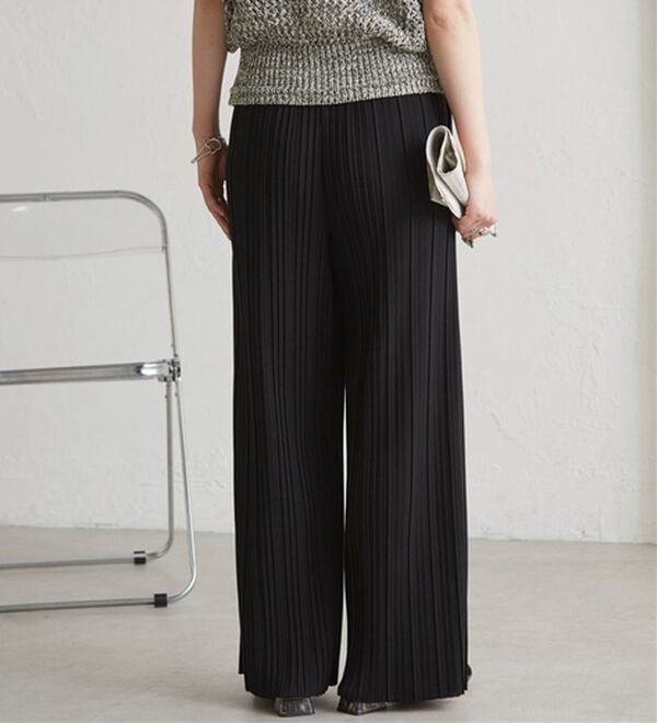 RANAN（ラナン）の「【セルフカットOK】ひんやりセミワイドプリーツパンツ（フルレングスパンツ）」｜詳細画像