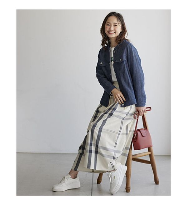 BELLUNA（ベルーナ）の「やわらかダブルガーゼデニム風ジャケット（その他ジャケット）」｜詳細画像