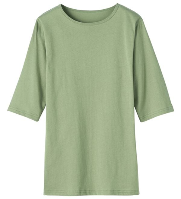 「【４枚組】綿１００％クルーネック５分袖Ｔシャツ（Tシャツ）」｜詳細画像