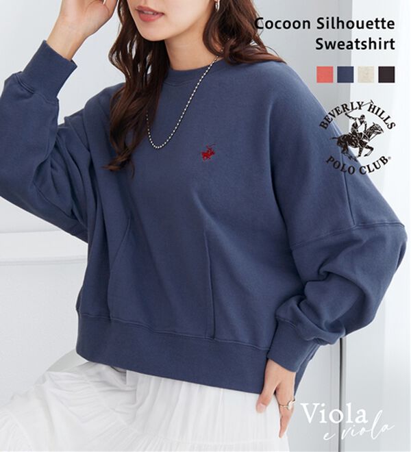 Viola e Viola（ヴィオラ エ ヴィオラ）の「【ビバリーヒルズポロクラブ】コクーンシルエットスウェット（カットソー）」｜詳細画像
