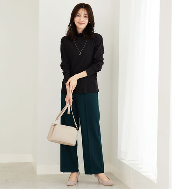 BELLUNA（ベルーナ）の「素肌想いの綿１００％シアープルオーバー（カットソー）」｜詳細画像