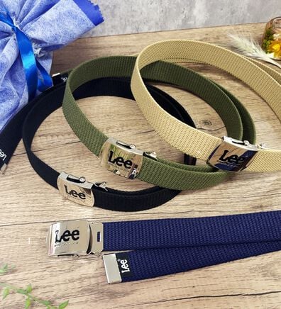 「【Lee】紳士シルバーバックルフリーサイズベルト（メンズベルト）」