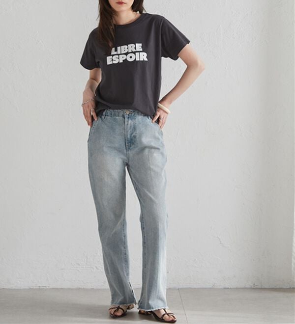 RANAN（ラナン）の「【汗シミ防止】ロゴプリントT（Tシャツ）」｜詳細画像