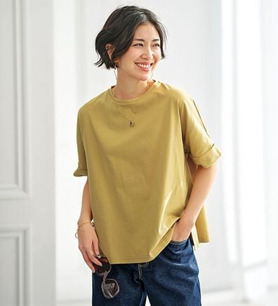 BELLUNA（ベルーナ）の「大人顔サマ見えゆったりＴシャツ（Tシャツ）」