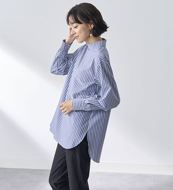 BELLUNA（ベルーナ）の「＜ＳＯＬＯＴＥＸ（Ｒ）＞ストレッチハイネックブラウス（ブラウス）」｜詳細画像