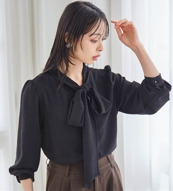 RANAN（ラナン）の「ボウタイリボンブラウス（ブラウス）」｜詳細画像