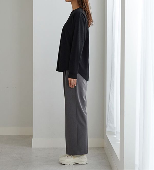 BELLUNA（ベルーナ）の「《快適Ｌａｂ．》 乾きやすい！ドライワッフルプルオーバー（カットソー）」｜詳細画像