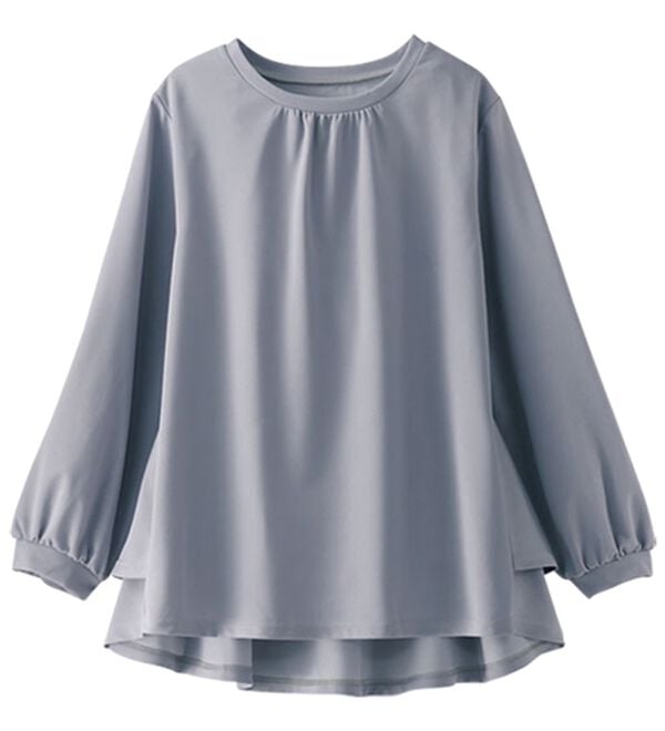 BELLUNA（ベルーナ）の「【再入荷】ボリューム袖美人顔バックフレアーＴブラウス（ブラウス）」｜詳細画像