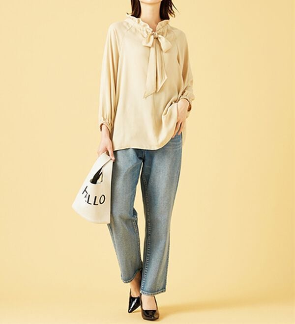 BELLUNA（ベルーナ）の「フリル衿ボウタイデザインブラウス（ブラウス）」｜詳細画像