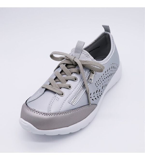 BELLUNA（ベルーナ）の「＜ＥＤＷＩＮ＞牛床革のびる履き口スニーカー（スニーカー）」｜詳細画像