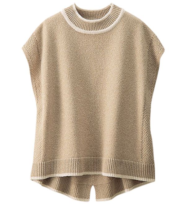 BELLUNA（ベルーナ）の「ふんわり優しい配色ニットベスト（ベスト）」｜詳細画像