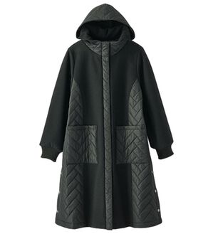 BELLUNA（ベルーナ）の「冬のおしゃれを楽しむキルトロングコート（ロングコート）」｜黒