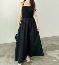 GeeRA（ジーラ）の「着回し異素材ドッキングキャミワンピース（ドッキングワンピース）」