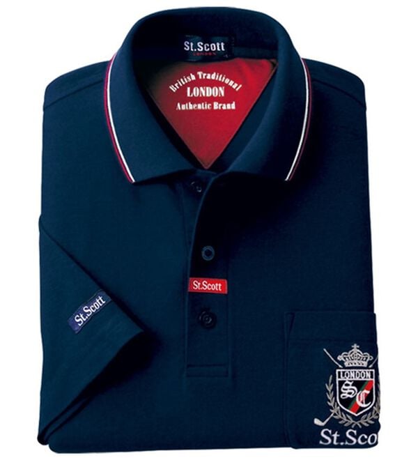 「新デザイン半袖ブランドポロシャツ（メンズポロシャツ）」｜ネイビー