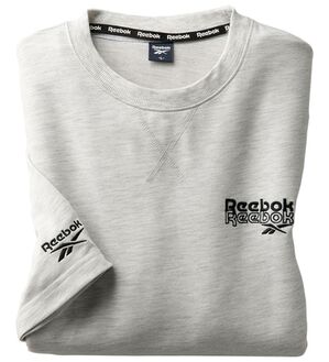 「＜リーボック＞吸汗速乾７分袖トレーナー＆７分丈カーゴパンツ（メンズトレーナー）」｜杢グレー(トレーナー)