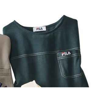 ルフラン（ルフラン）の「＜ＦＩＬＡ＞ステッチデザインＴシャツ（Tシャツ）」｜チャコール