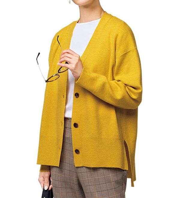 VINNO（ヴィノ）の「総針ゆるニットカーディガン（ニットカーディガン）」｜詳細画像