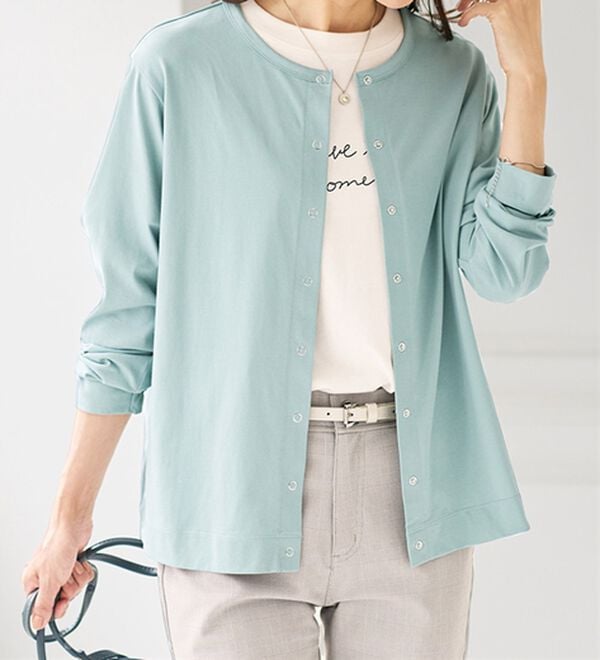 BELLUNA（ベルーナ）の「【接触冷感】ヒンヤリＵＶ対策クルーネックカーディガン（その他カーディガン）」｜詳細画像