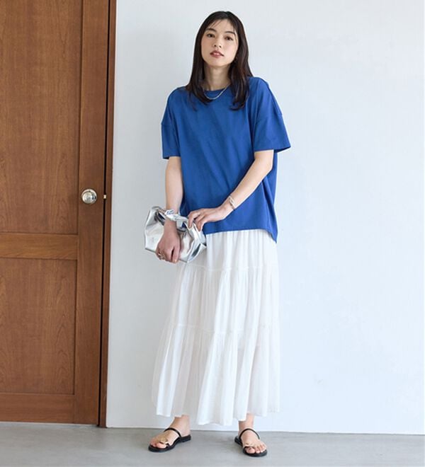 BELLUNA（ベルーナ）の「シュッと体型カバー！コクーンTシャツ（カットソー）」｜詳細画像