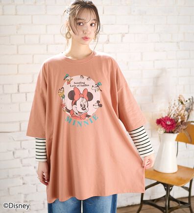 BELLUNA（ベルーナ）の「＜Ｄｉｓｎｅｙ＞【ミニー】ビッグ7分袖プリントTシャツ（Tシャツ）」