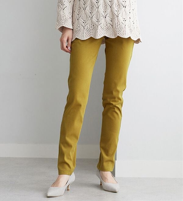 BELLUNA（ベルーナ）の「美ストレッチ素材レギンスパンツ（スパッツ・レギンス）」｜イエロー2