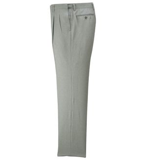 「裾上げ済アジャスター付爽快ドライスラックス（メンズスラックス）」｜シルバーグレー