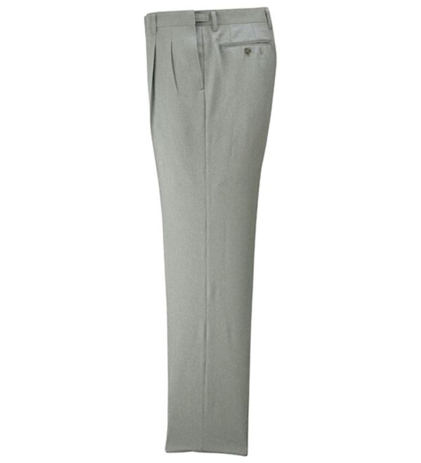 「裾上げ済アジャスター付爽快ドライスラックス（メンズスラックス）」｜シルバーグレー