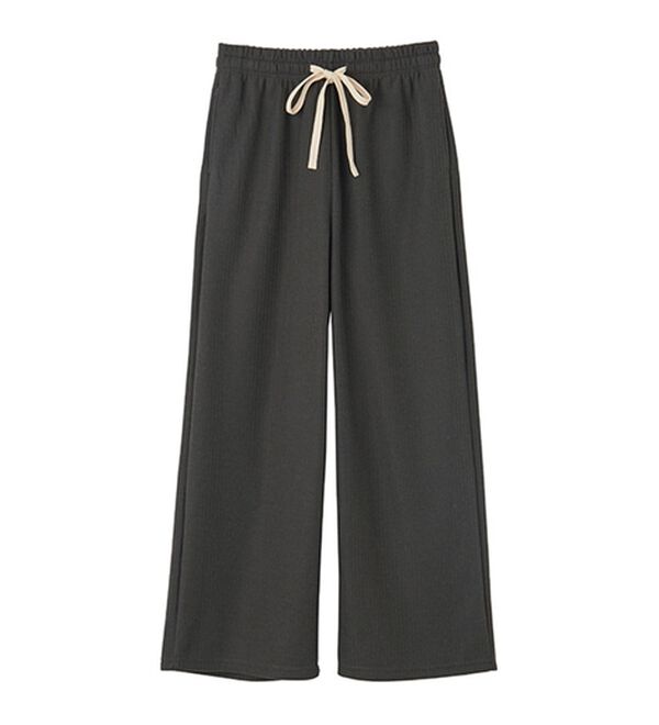 GeeRA（ジーラ）の「ふわふわあったか！裏起毛リブワイドパンツ（フルレングスパンツ）」｜詳細画像