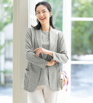 ルフラン（ルフラン）の「軽やかな着心地！メランジ調アンサンブル（アンサンブル）」