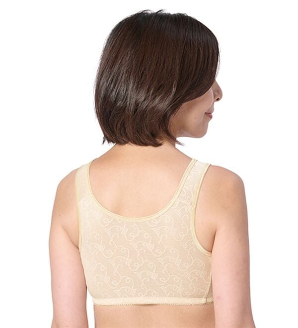 「【２色組】メッシュで涼やか前開きソフトブラ（ノンワイヤーブラ）」｜詳細画像