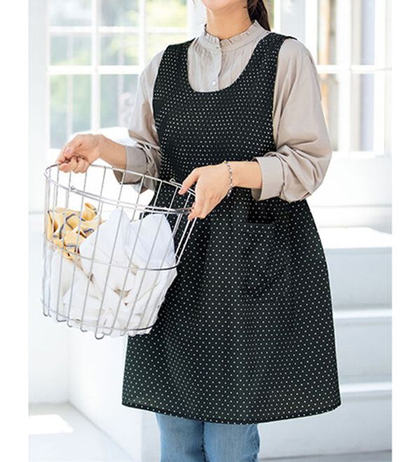 ルフラン（ルフラン）の「【３色組】プリーツドットエプロン（エプロン）」｜詳細画像