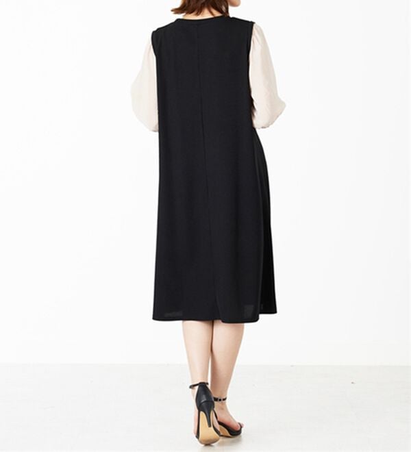 BELLUNA（ベルーナ）の「袖切替デザインシャーリングワンピース（その他ワンピース）」｜詳細画像