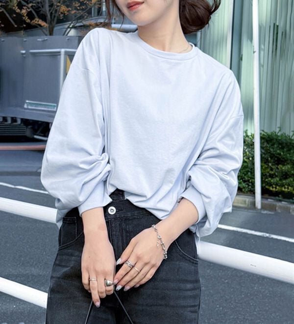 RANAN（ラナン）の「多機能ベーシックオーバーサイズ長袖Tシャツ（Tシャツ）」｜詳細画像