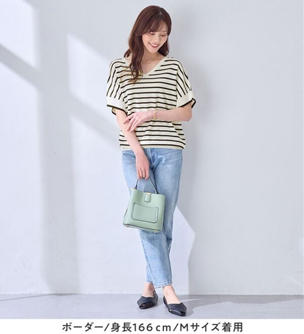 alotta（アロッタ）の「ゆるっと涼やかＶネックプルオーバー（ニット・セーター）」｜詳細画像