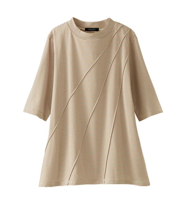 BELLUNA（ベルーナ）の「細ボーダータックデザインチュニック（チュニック）」｜詳細画像