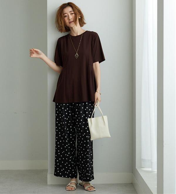 BELLUNA（ベルーナ）の「【接触冷感】ヒンヤリ！サイドタック使いチュニック（チュニック）」｜詳細画像