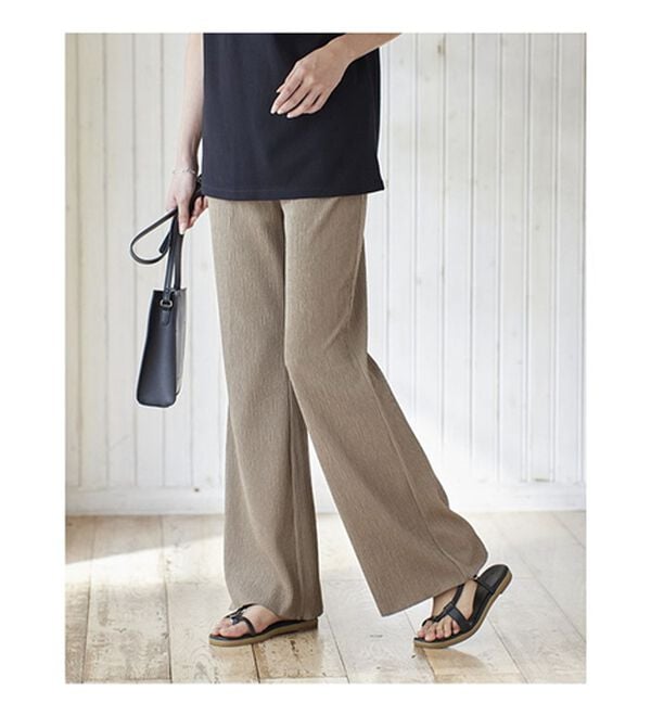 BELLUNA（ベルーナ）の「ランダムクレープパンツ（フルレングスパンツ）」｜詳細画像