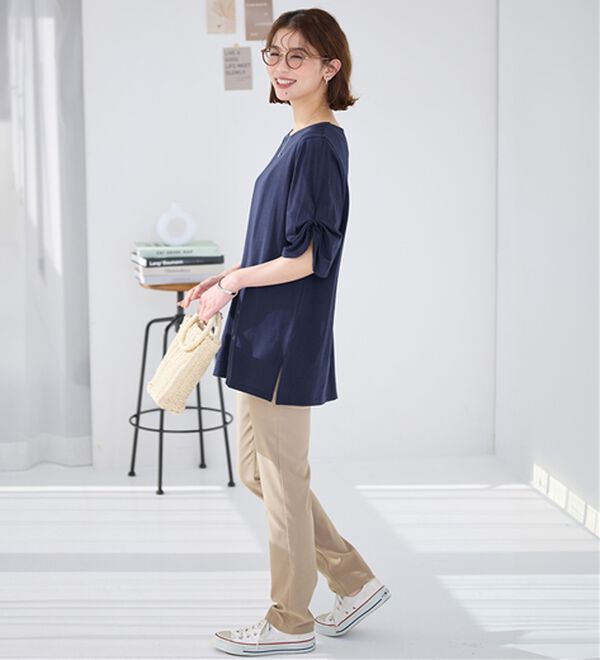 Viola e Viola（ヴィオラ エ ヴィオラ）の「綿１００％袖タックチュニック（チュニック）」｜詳細画像