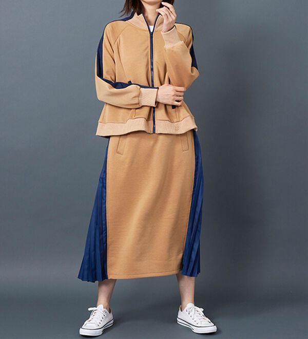 BELLUNA（ベルーナ）の「【Ｌａｇｒｉｌｕａ】配色プリーツデザインフレアースカート（ロングスカート）」｜詳細画像