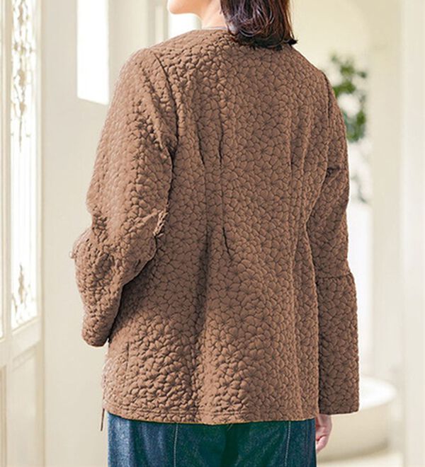 ルフラン（ルフラン）の「着心地らくな花ジャカードジャケット（その他ジャケット）」｜詳細画像