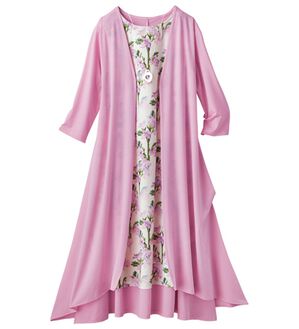 ルフラン（ルフラン）の「＜ｐｌａｎｔｉｃａ＞華やぐワンピアンサンブル（フォーマルワンピース）」｜ピンク系