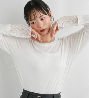 RANAN（ラナン）の「レイヤードスリーブロンＴＥＥ（カットソー）」｜ホワイトレース