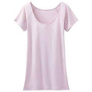 LAVIENNE（ラヴィエンヌ）の「【ＭＶＳ】綿１００％汗取りインナー　フレンチ袖（肌着・インナーウェア）」｜ピンク