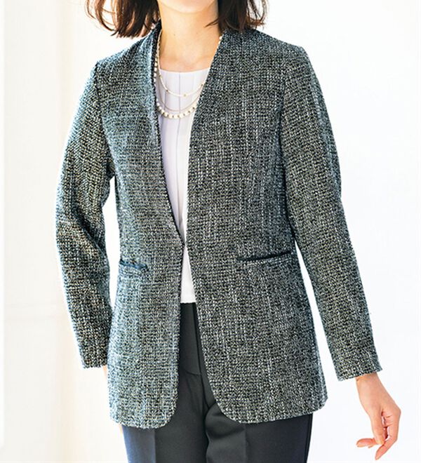 ルフラン（ルフラン）の「ツイードロングジャケット（その他ジャケット）」｜詳細画像