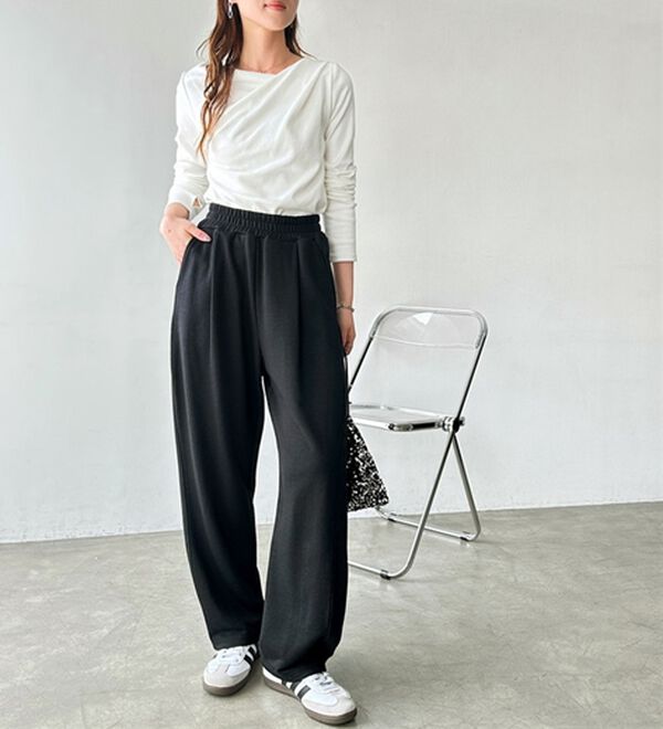 GeeRA（ジーラ）の「サイドタックイージースウェットパンツ（フルレングスパンツ）」｜詳細画像