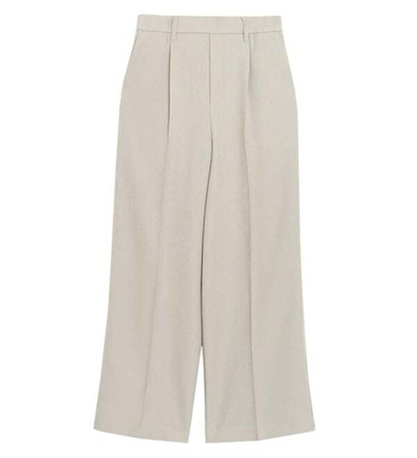 Pierrot（ピエロ）の「大人シルエットウールライクタックワイドパンツ（ワイドパンツ・ガウチョ）」｜詳細画像